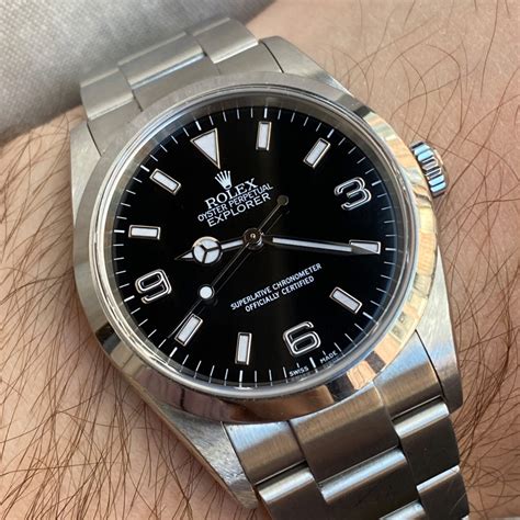 rolex explorer 114270 wrist|rolex explorer 114270 review.